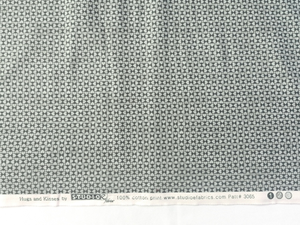 quiltstof blauwtinten hartjes /10cm