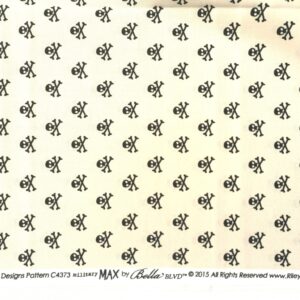quiltstof wit zwart doodskoppen  /10cm