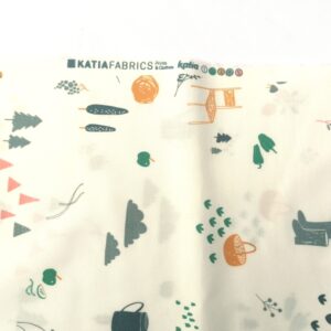 quiltstof wit kleine tekeningen /10cm