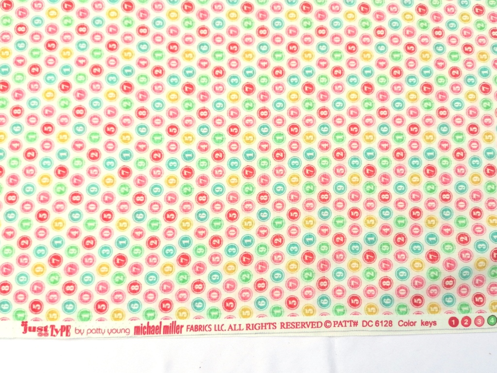 quiltstof wit met cijfers /10cm
