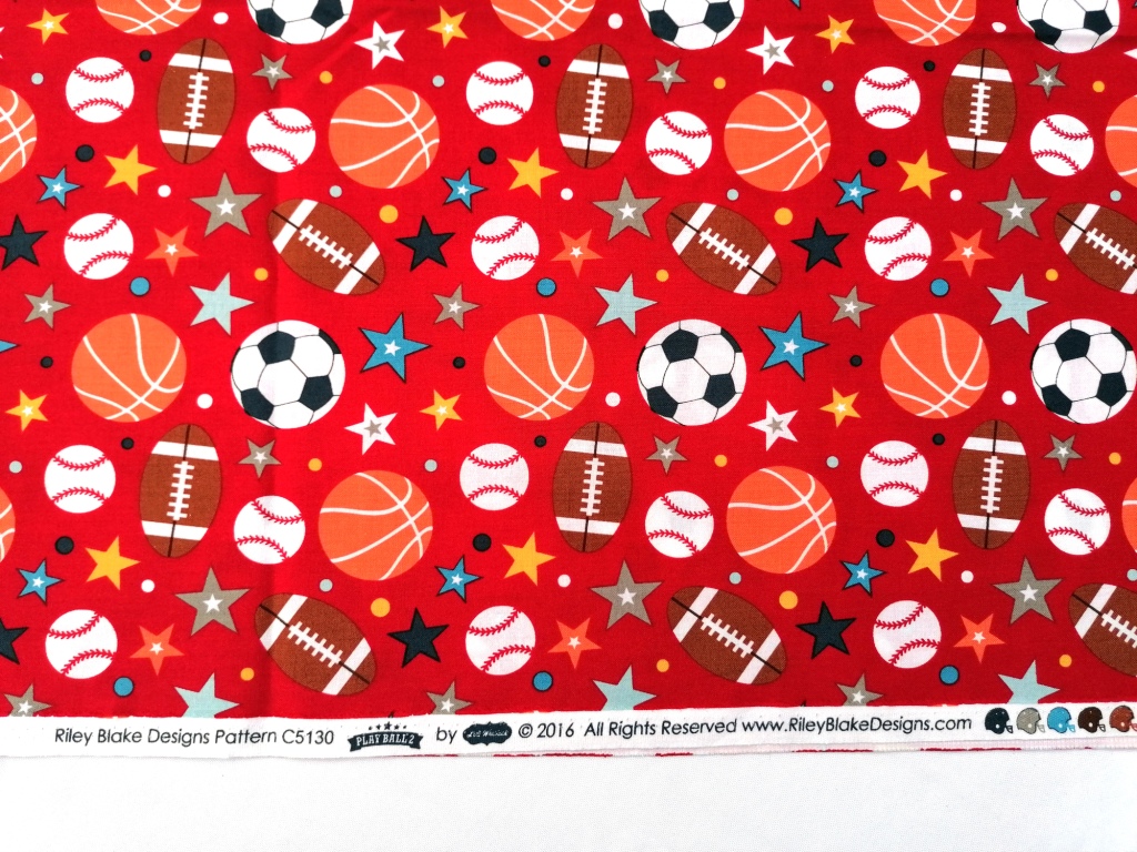 quiltstof rood ballen /10cm