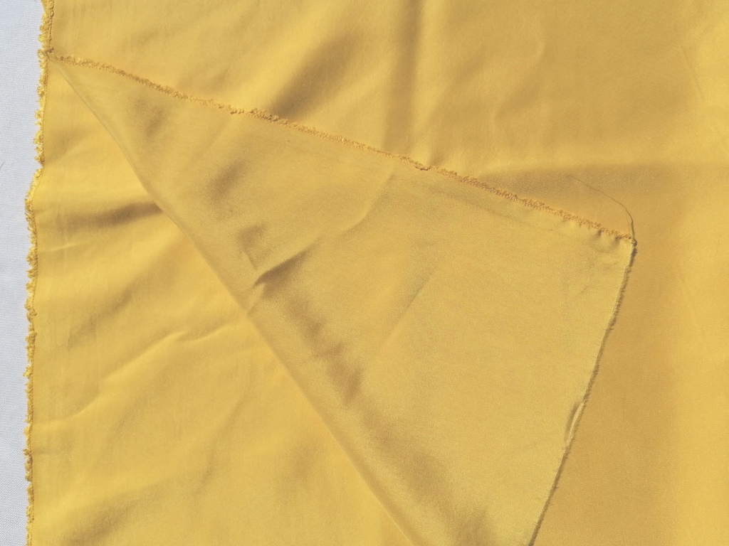 gele zuivere zijde met oud prijskaartje 1,4m - Afbeelding 3