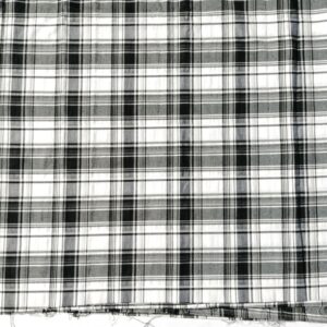 wit zwart geruite katoen 2m