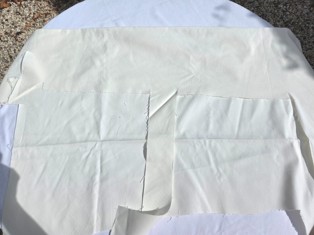 witte canvas met ribbels 2m - Afbeelding 3