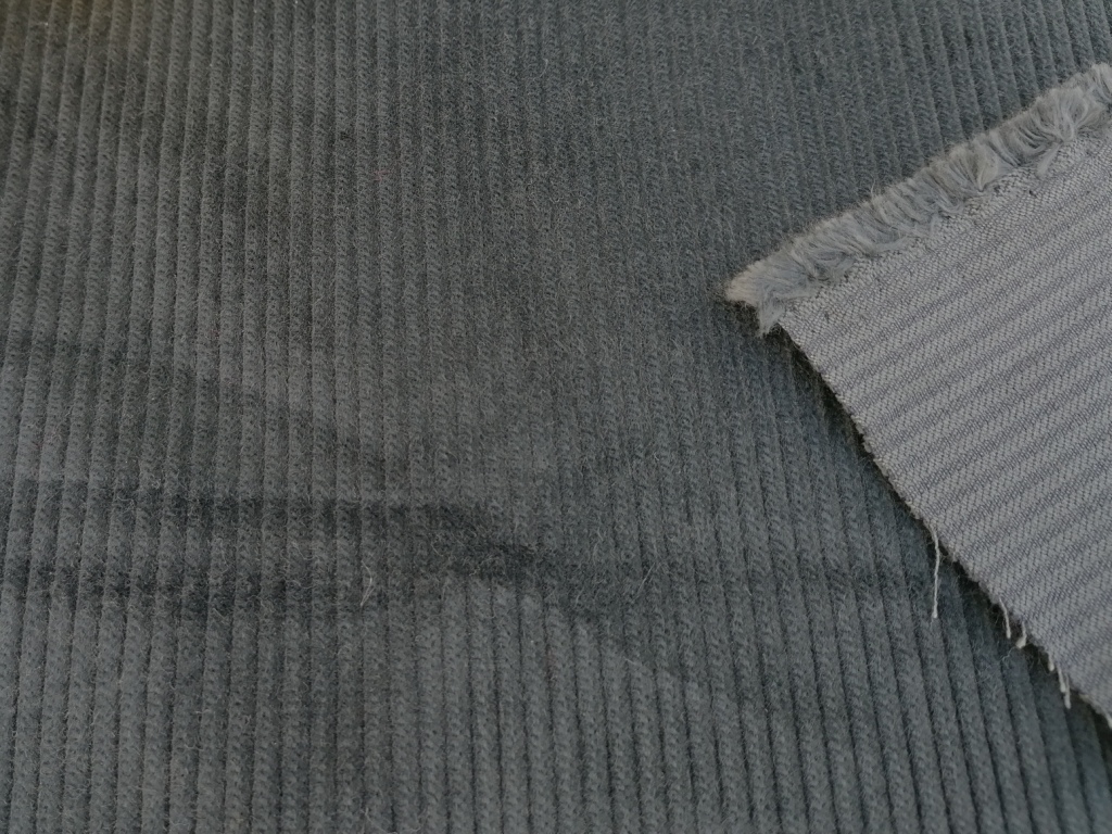 Ribfluweel grijs brede rib lichte stretch 2m - Afbeelding 2