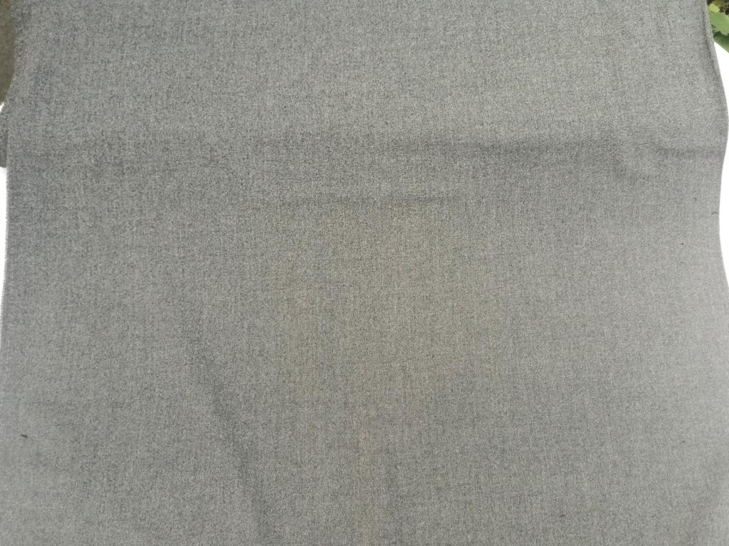 grijze gemeleerde 100% wolflanel /10cm - Afbeelding 3