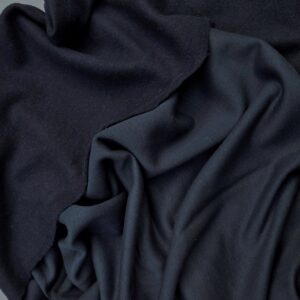 zwartblauwe  wollen fleece /10cm