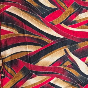 velour-de-panne rood zwart beige 2,1m