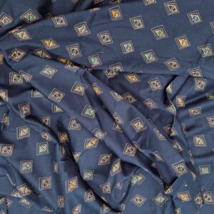 blauwe 100% katoenen jersey ruitmotief 1,9m