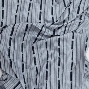 blauwe 100% katoenen jersey streepmotief 1,4mm