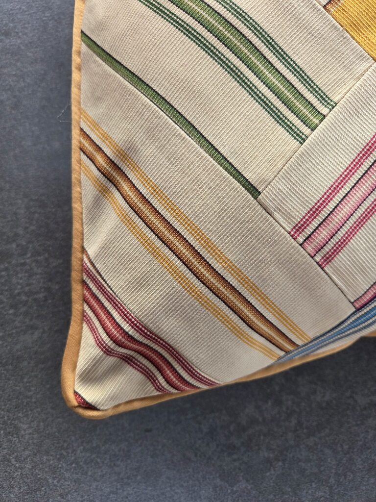 Uniek patchwork kussenhoes Braquenié 35/35 - Afbeelding 3