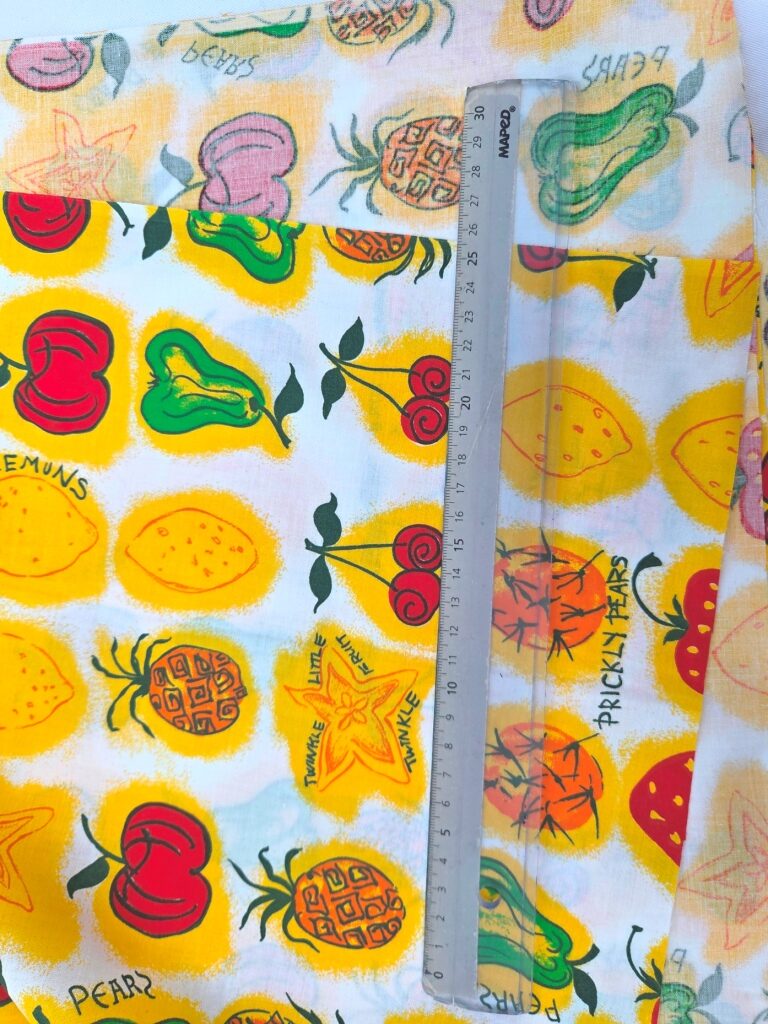 Katoen fruit print vintage detail