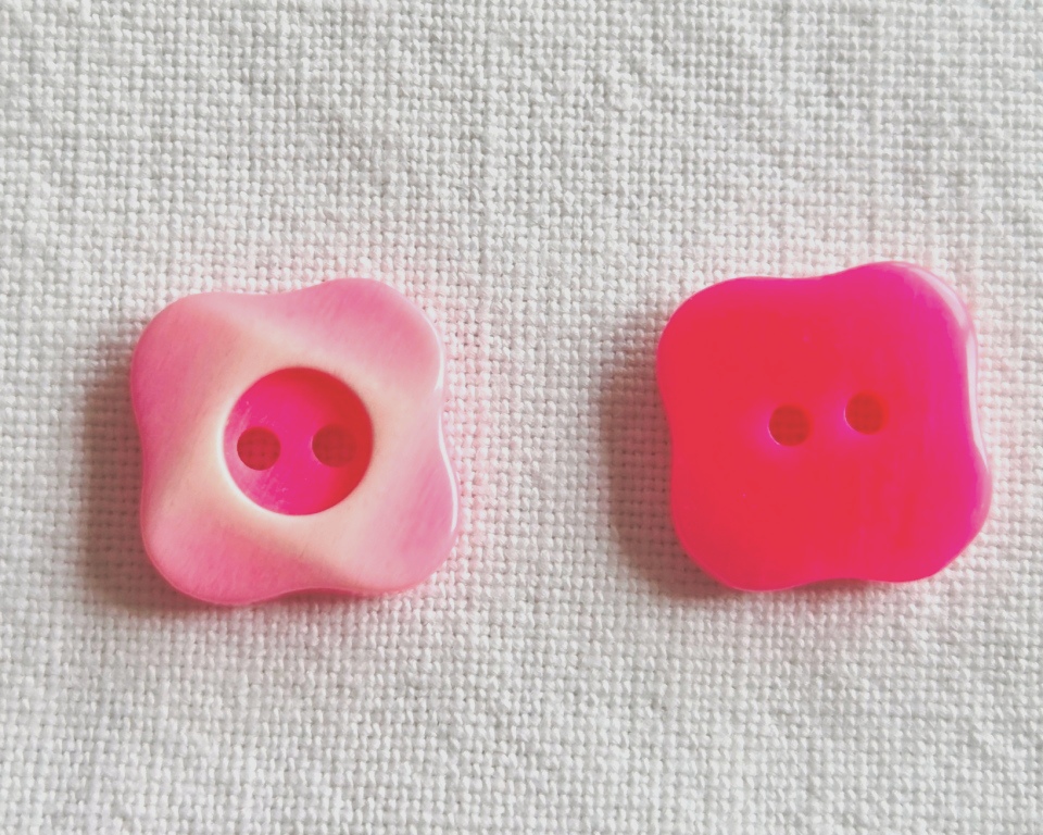 Vierkante knoop roze 12mm - Afbeelding 2