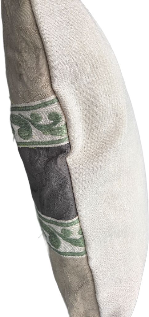 VivCreatiV kussen jacquard beige bruin, achterzijde